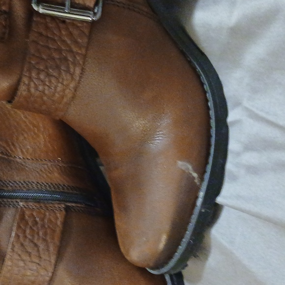 Clarks Fernwood Lake Motorcycle  Boot Brown Leather Ankle Boots Size 8M - Picture 2 of 11